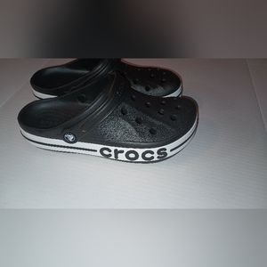 Black and white Crocs cool design unisex womens 11 or men's 9